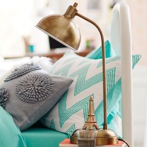 Kennedy Task Lamp with USB - Brass